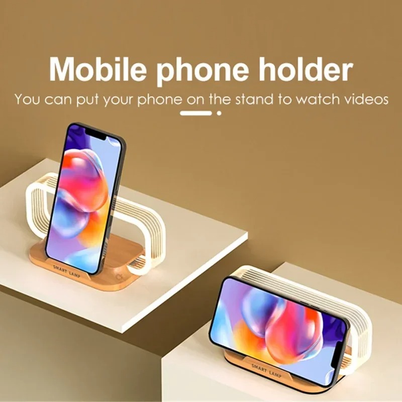 Desk Lamp With Wireless Charging mobile phone holder