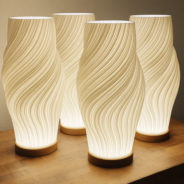 French Cream 3D Print Lamp four lamp