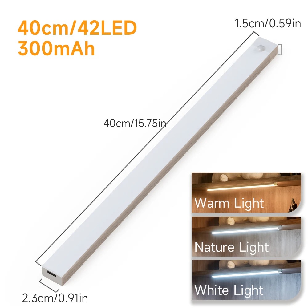 Motion Sensor Bar Light size