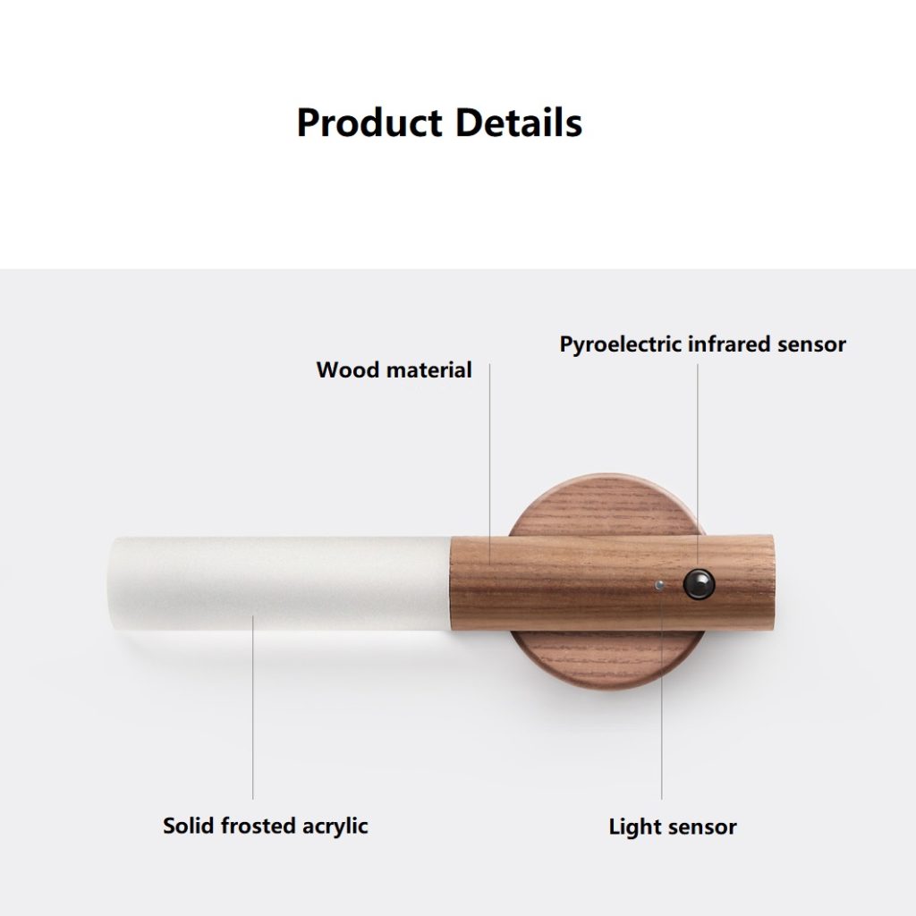 Rechargeable Wall Light table product description