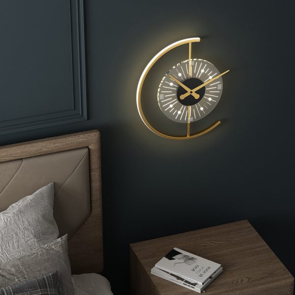 clock wall lamp