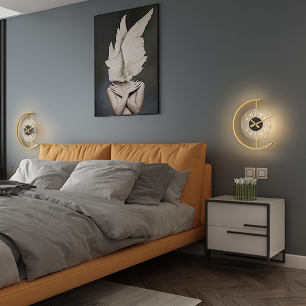 clock wall lamp