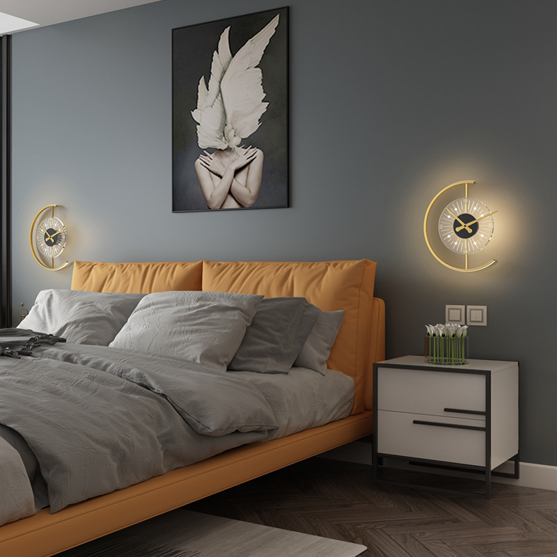 clock wall lamp