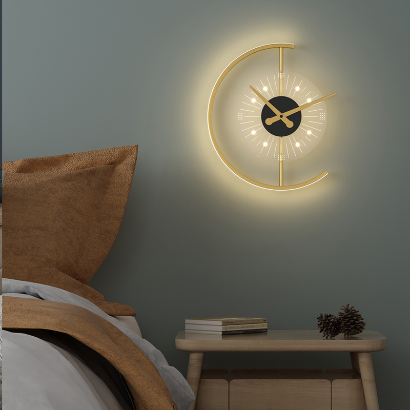 clock wall lamp