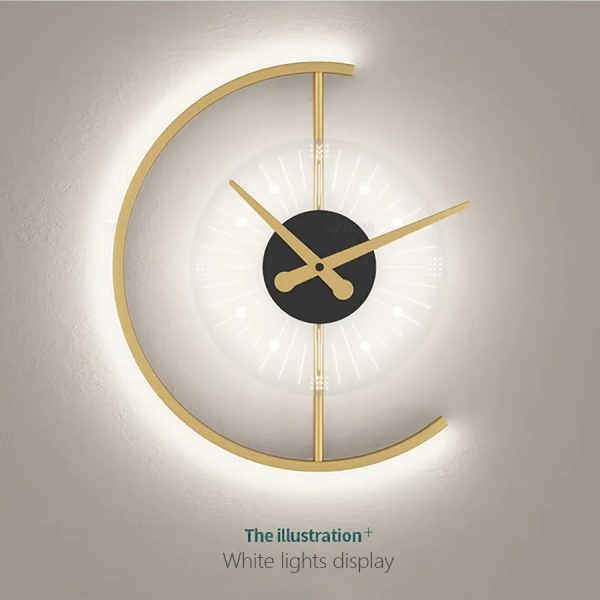 clock wall lamp cool white light