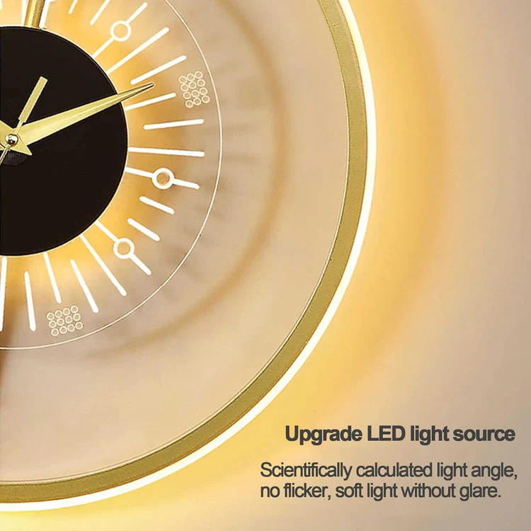 clock wall lamp detail view