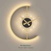 clock wall lamp warm white light