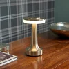 cordless metal desk lamp silver color